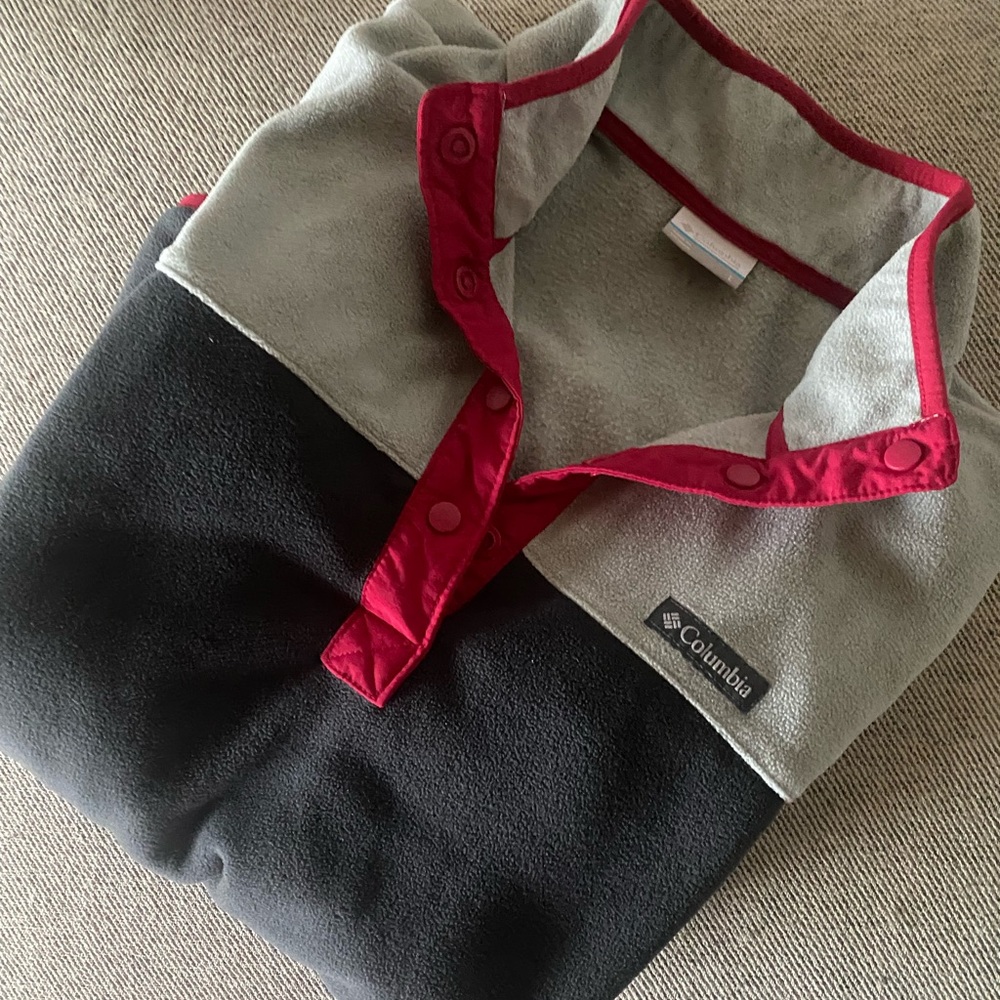 COLUMBIA COLOR BLOCK HALF SNAP FLEECE